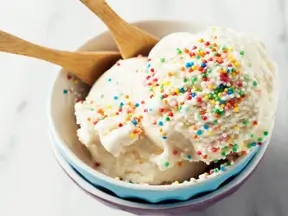 Ice Cream with Cereal Topping